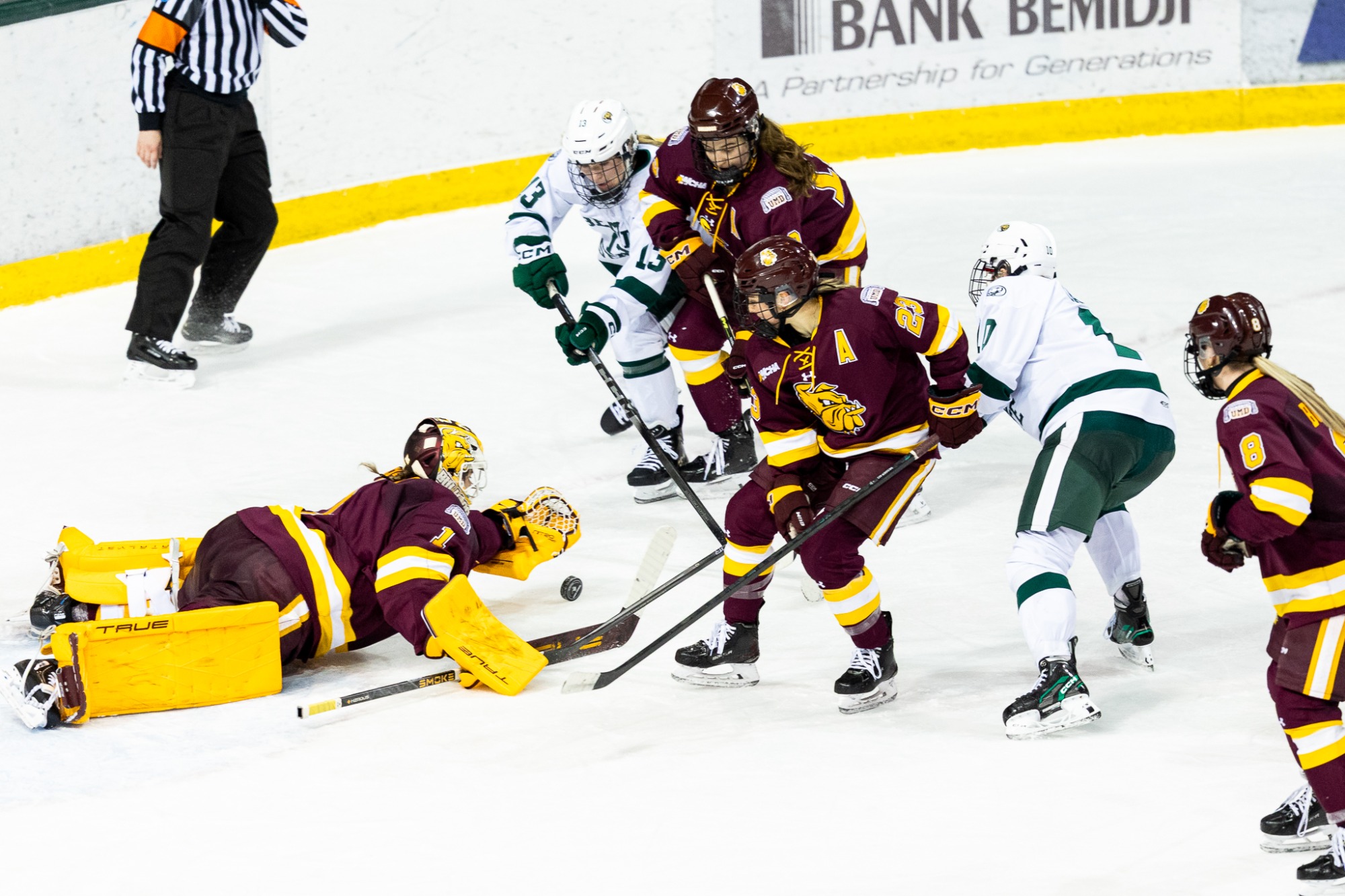 Ève Gascon (1) - Women's Hockey - BSU Beavers vs. UMD Bulldogs - The Sanford Center - Bemidji, MN - Friday, December 5, 2025 | Brent Cizek