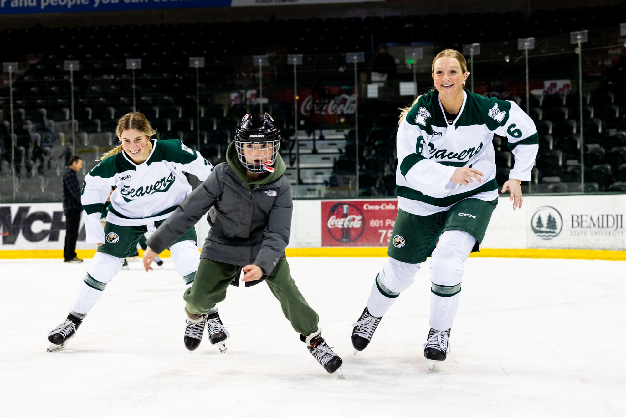 Olivia Dronen (3), Hannah Graves (6) - Women's Hockey - BSU Beavers vs. UMD Bulldogs - The Sanford Center - Bemidji, MN - Saturday, December 6, 2025 | Brent Cizek