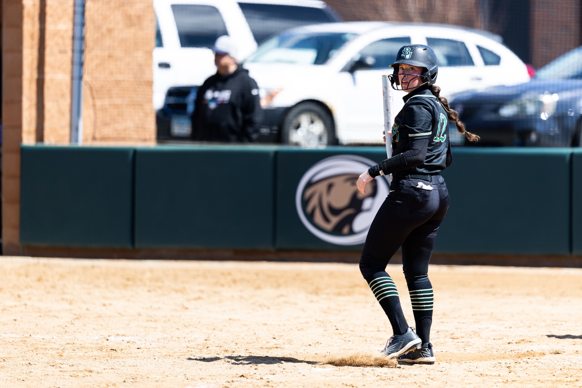 Alayna DeGraef (12) - Bemidji State Beavers Softball vs. U Mary Marauders - BSU Softball Field - Bemidji, MN - Saturday, April 19, 2025 | Brent Cizek