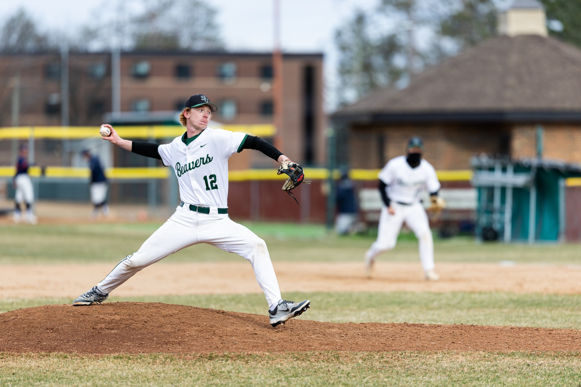 Riley Czech (12) - Baseball - Bemidji State Beavers vs. U Mary Marauders - BSU Baseball Field - Bemidji, MN - Wednesday, April 23, 2025 | Brent Cizek