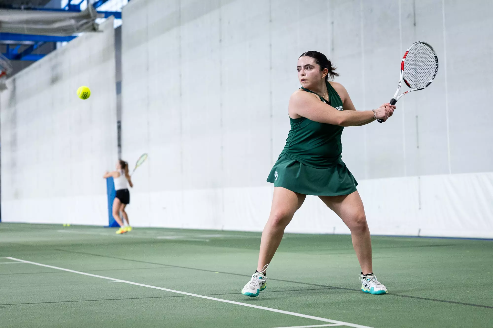Ana Lucía Ibáñez - Tennis - Bemidji State Beavers vs. Winona State Warriors - Gillett Wellness Center - Bemidji, MN - Saturday, April 5, 2025 | Brent Cizek