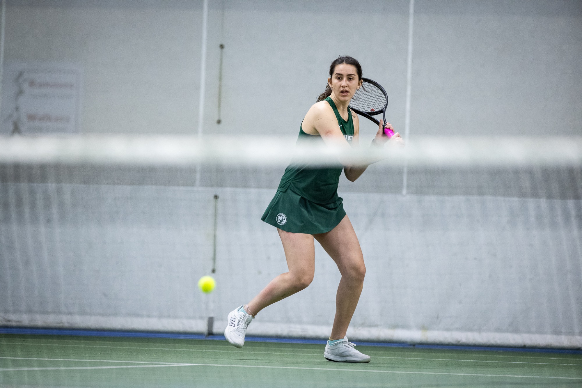 Mia Leshem - Tennis - Bemidji State Beavers vs. Winona State Warriors - Gillett Wellness Center - Bemidji, MN - Saturday, April 5, 2025 | Brent Cizek