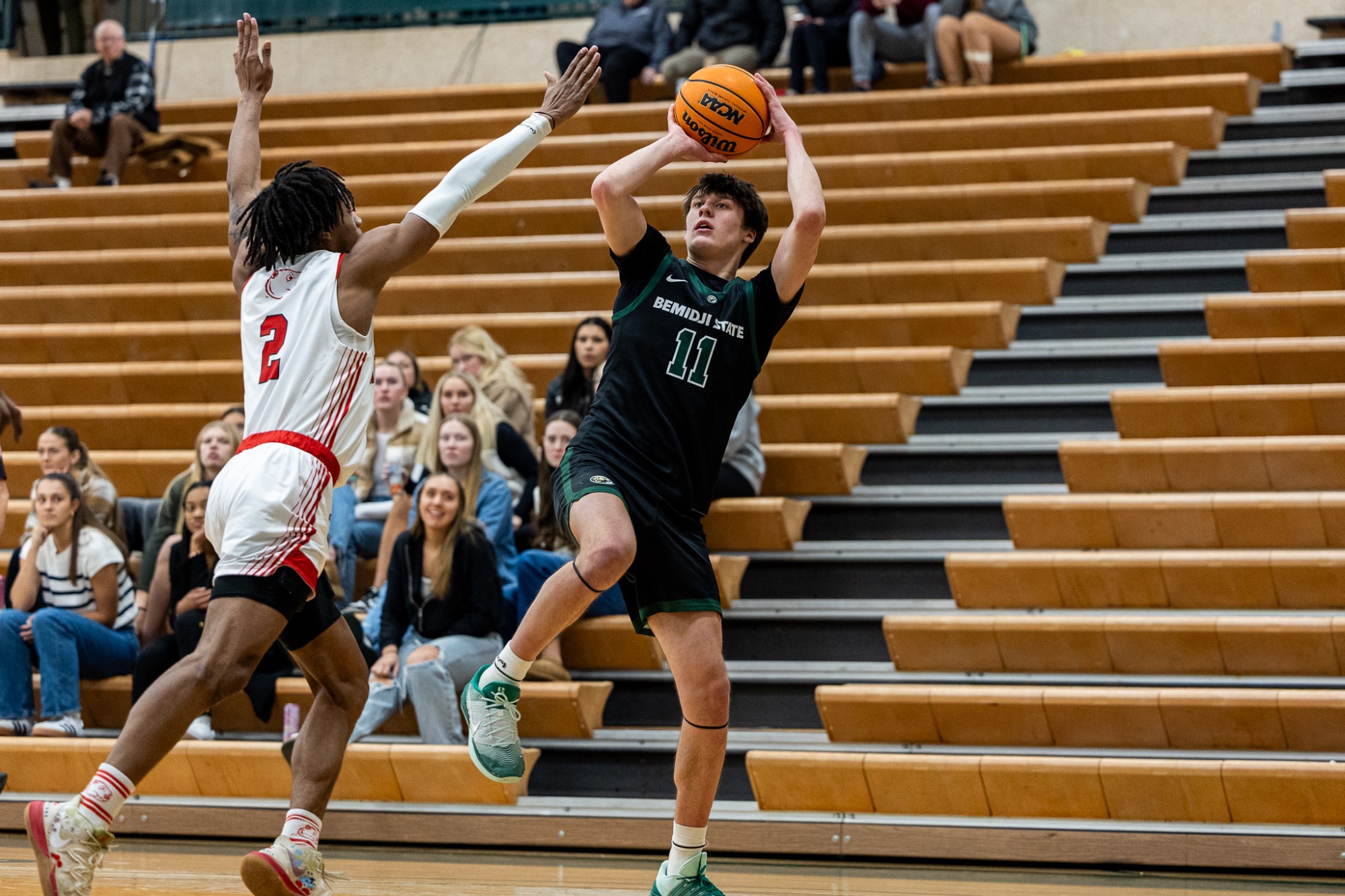 John Pecarich (11) - Men's Basketball - BSU Beavers vs. MSU Beavers - BSU Gymnasium - Bemidji, MN - Saturday, December 20, 2025 | Brent Cizek