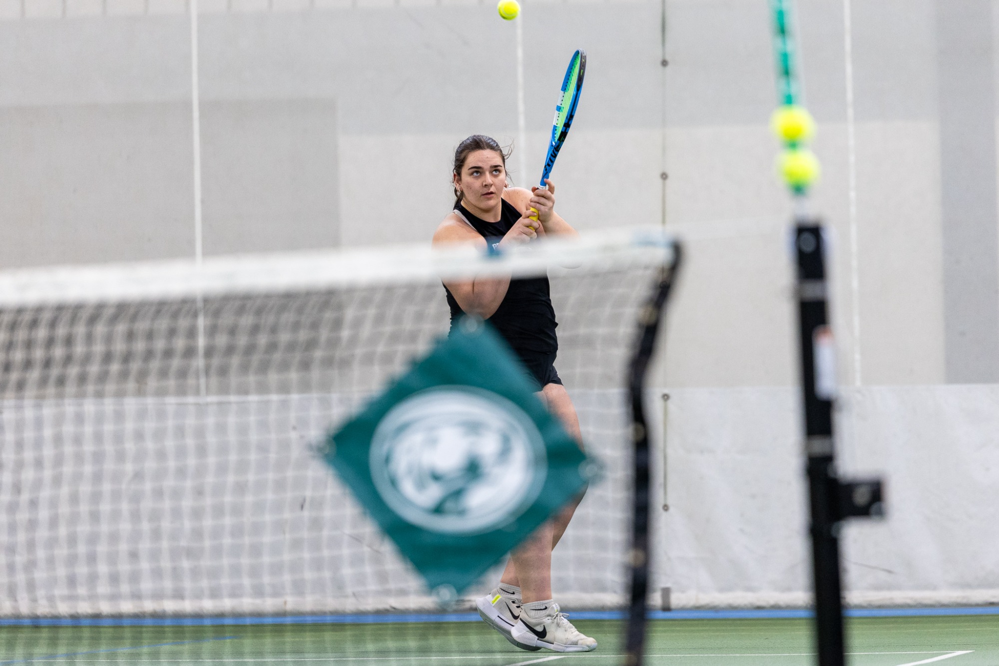 Reagan Schwartzer - TENNIS - Bemidji State vs. Wisconsin - River Falls - Gillett Wellness Center - Bemidji, MN - Saturday, February 28, 2026 | Brent Cizek