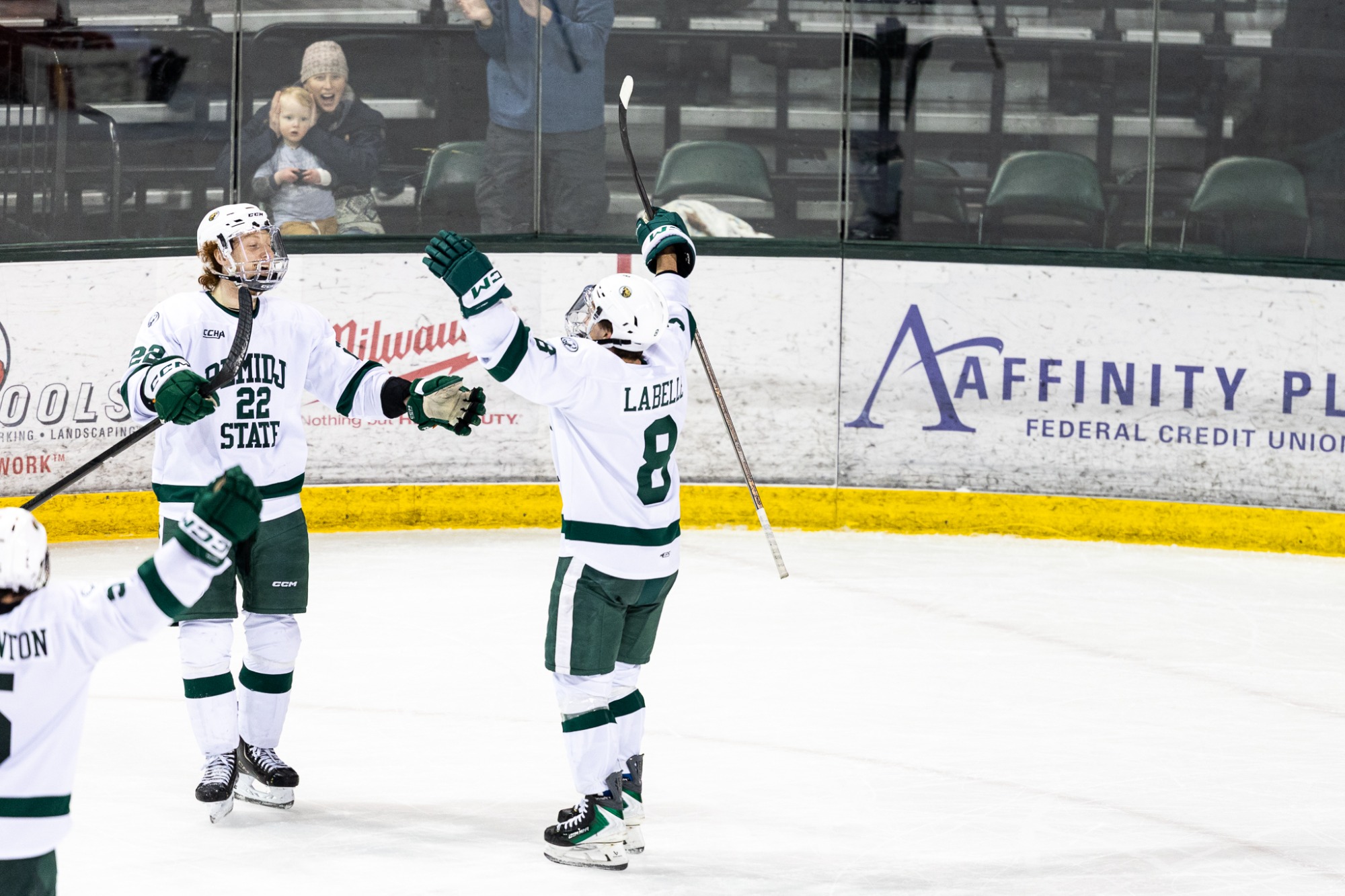 Oliver Peer (22), Vincent Labelle (8) - MHKY - Bemidji State vs. Ferris State - The Sanford Center - Bemidji, MN - Saturday, February 7, 2026 | Brent Cizek
