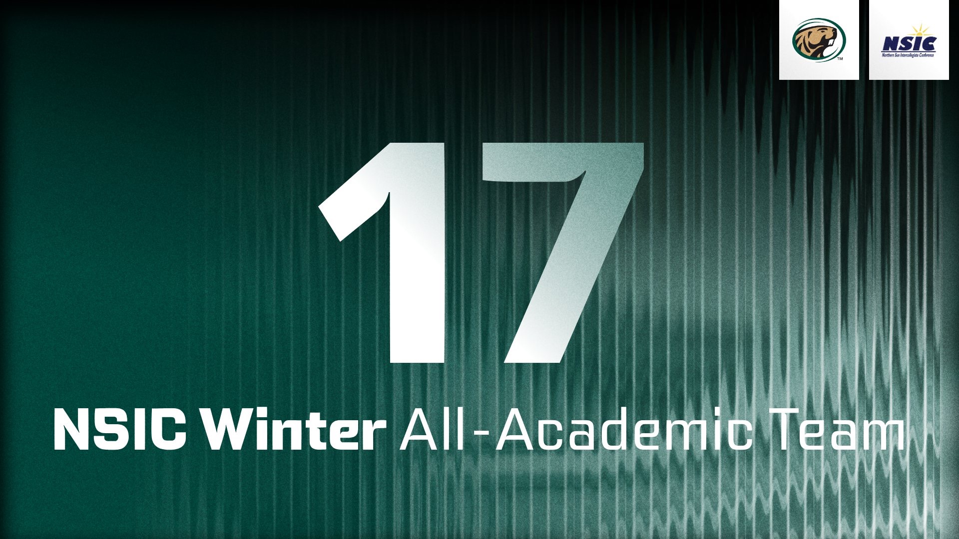 A graphic containing a dark green to white gradient background. In the foreground is a bold number 17 with the caption underneath saying 