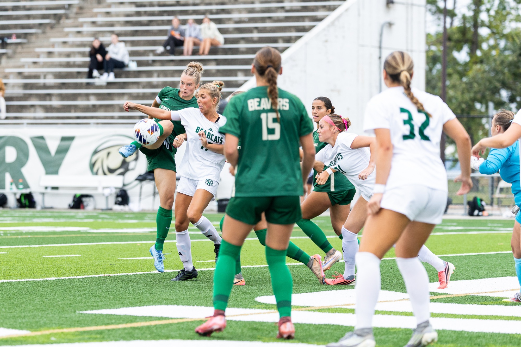 Madeline Davey attempts a shot on goal