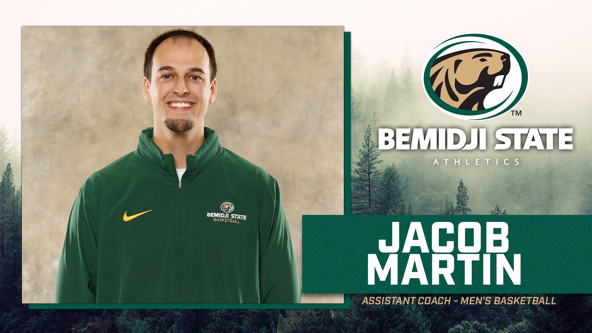 Graphic with a photo of Jacob Martin that reads 