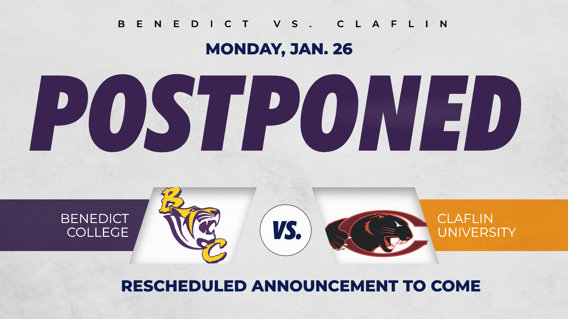Claflin Postponed