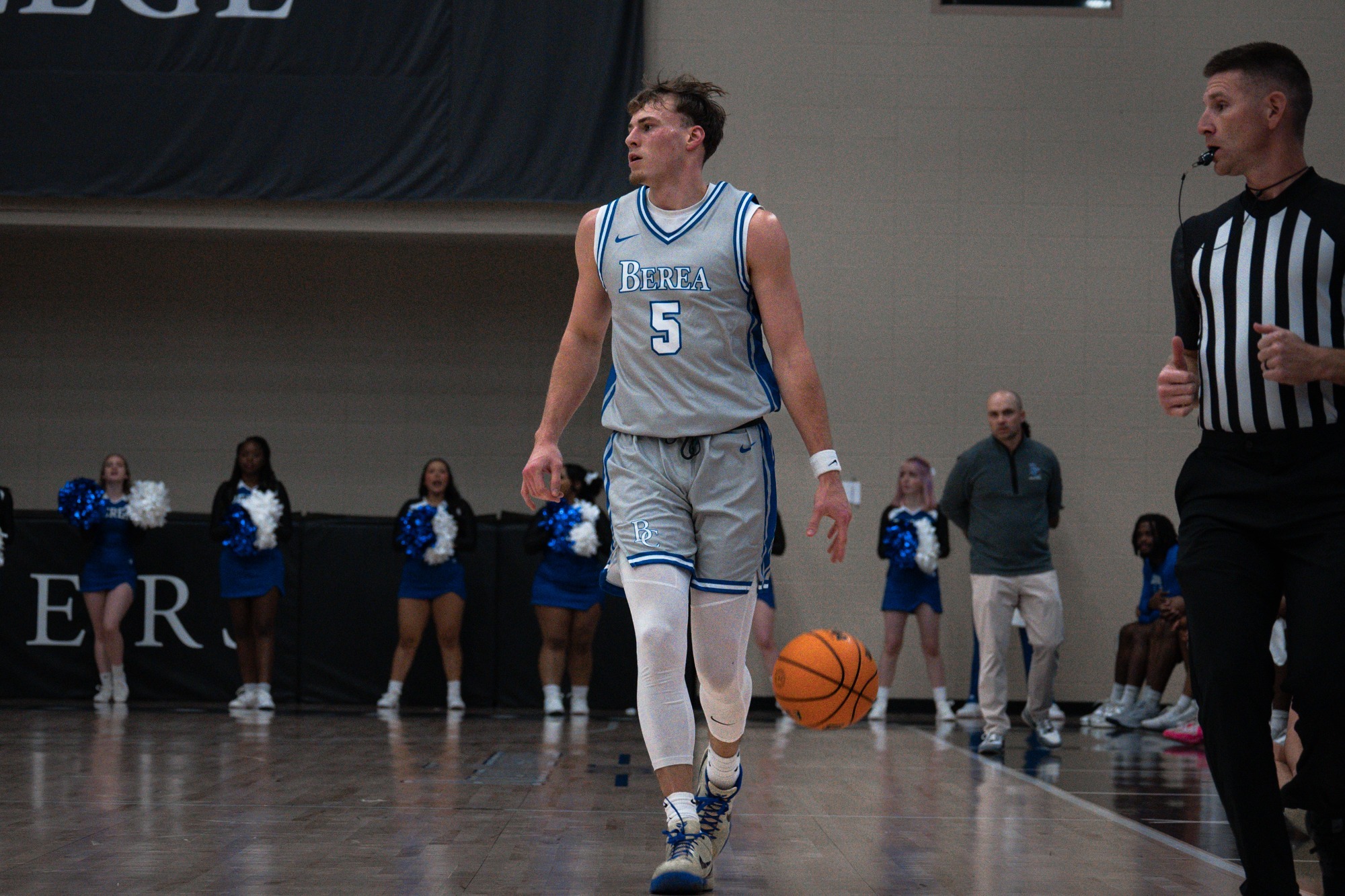 Bryce Riley Dribbling Down Court