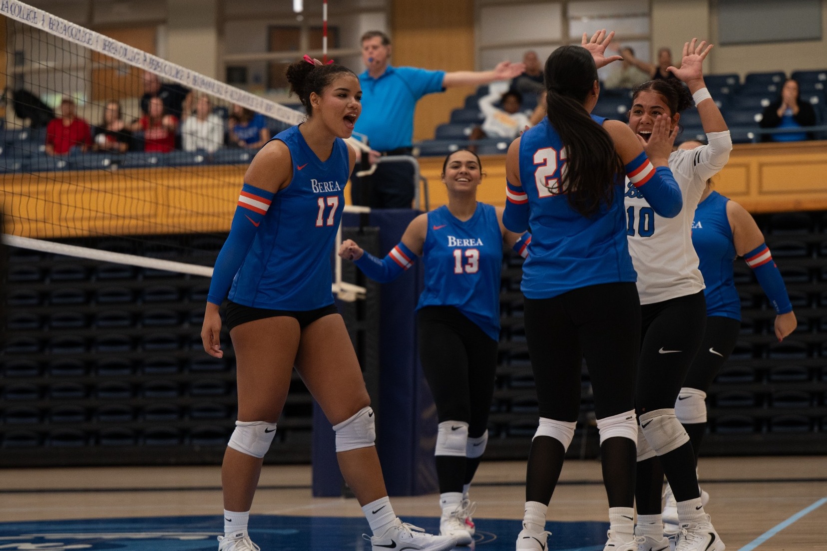 Team celebrates point