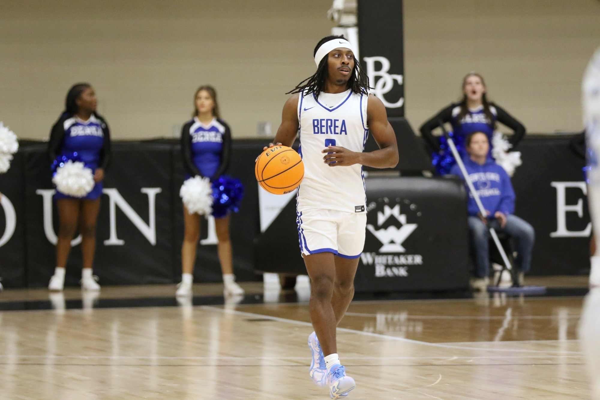 Nate Borrow controls down court