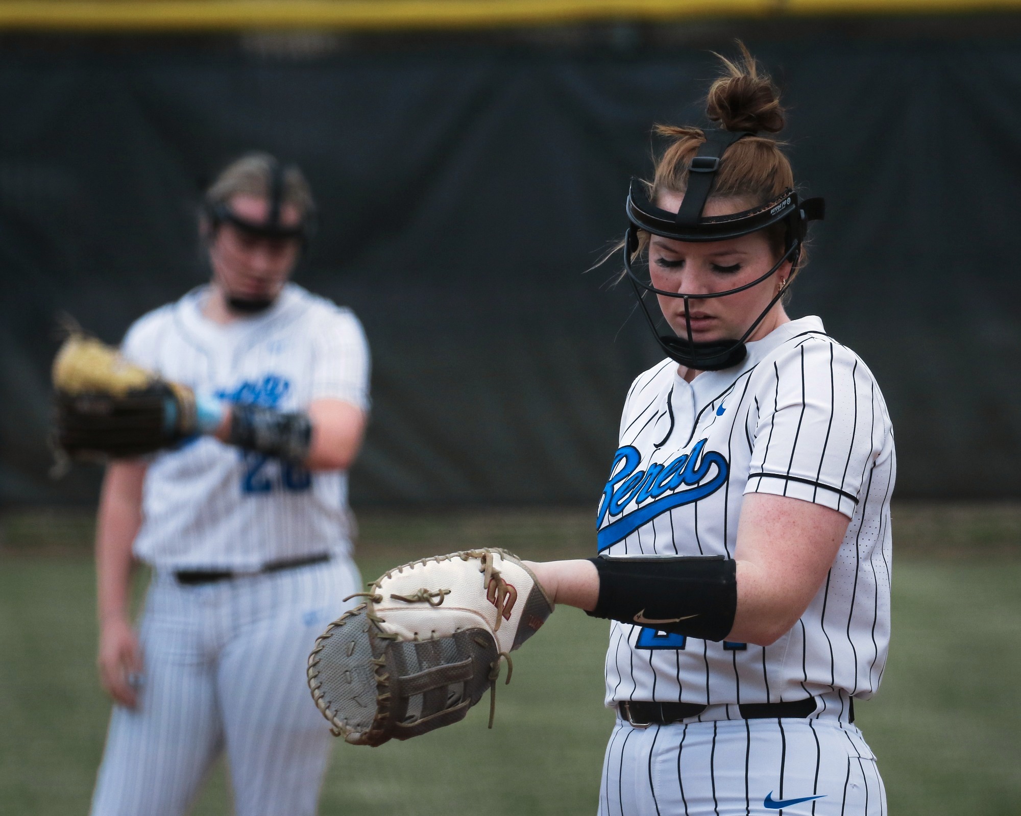 Mia checks play sheet