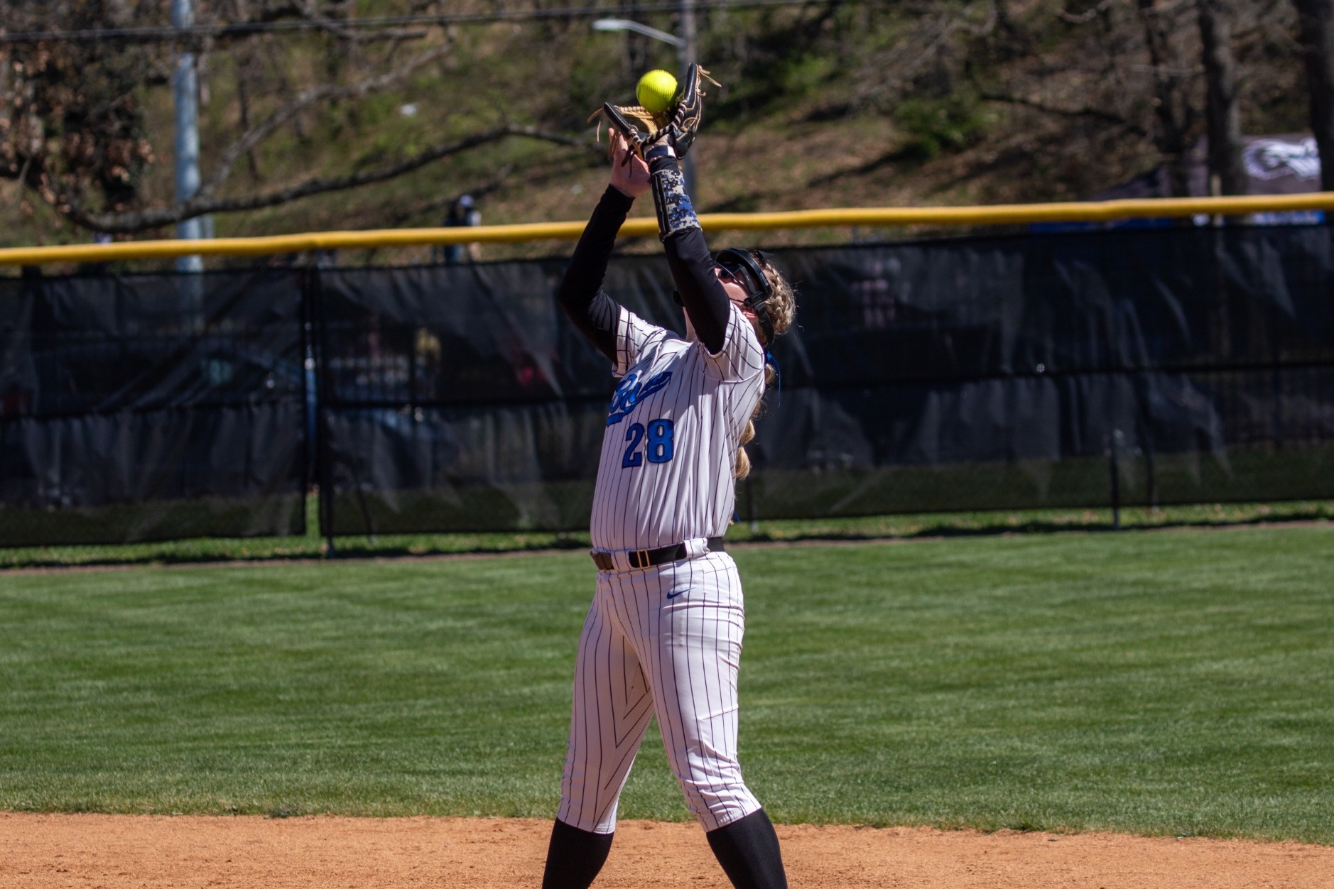 Mackenzie catches ball