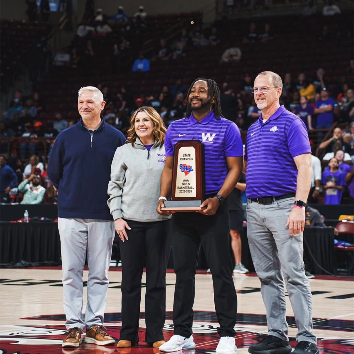 Coach Byron Wimphrie with State Championship Trophy