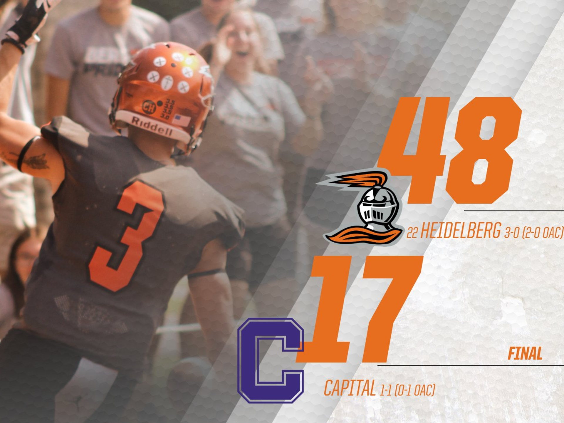 Air attack lifts football over Capital - Heidelberg University