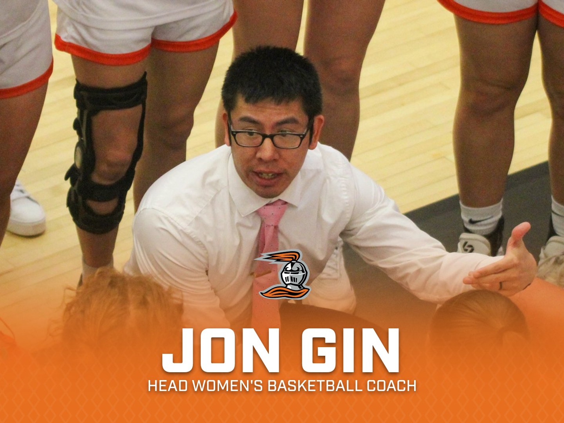 Jon Gin in huddle