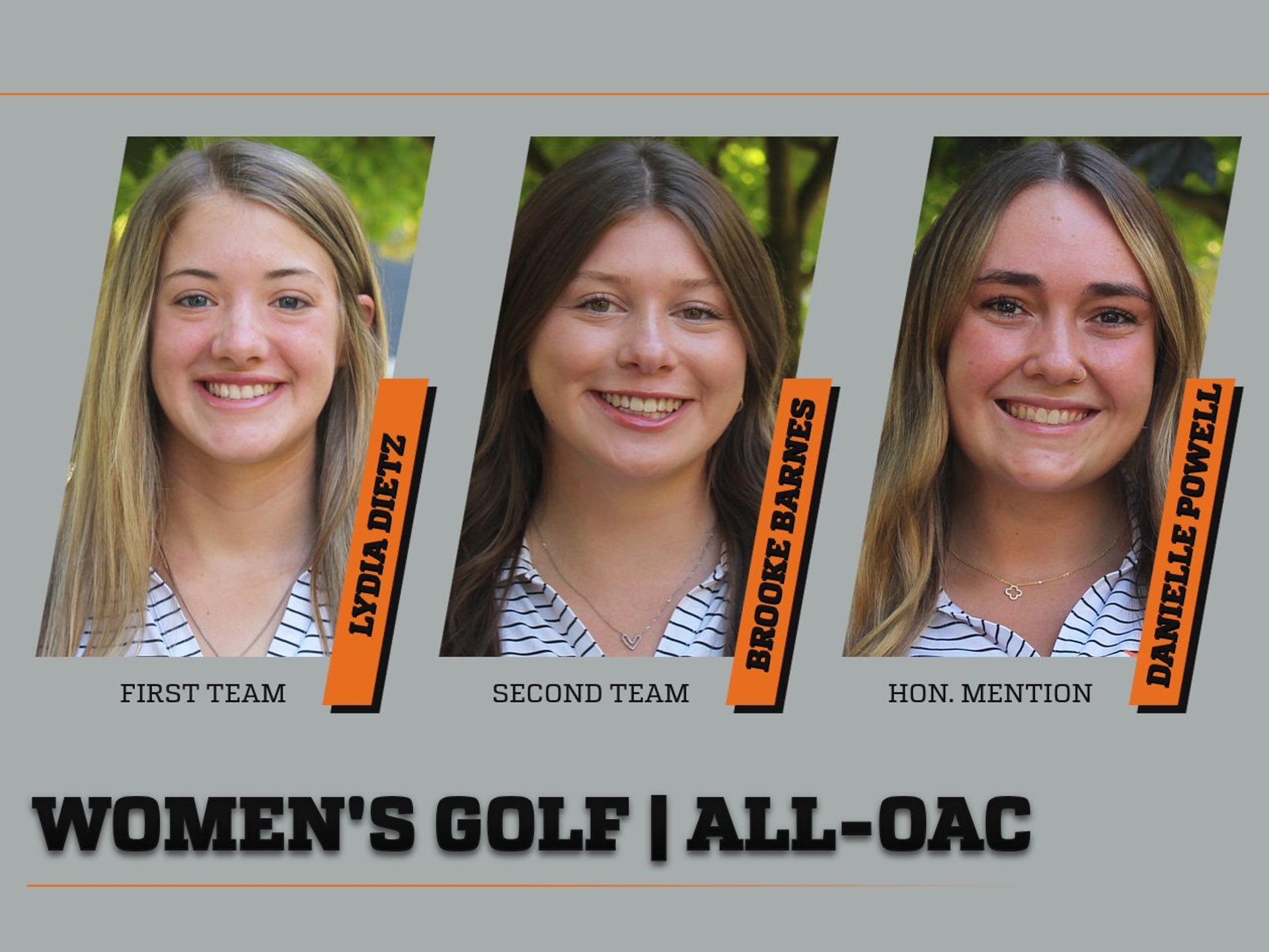 Berg Women's Golf All-OAC