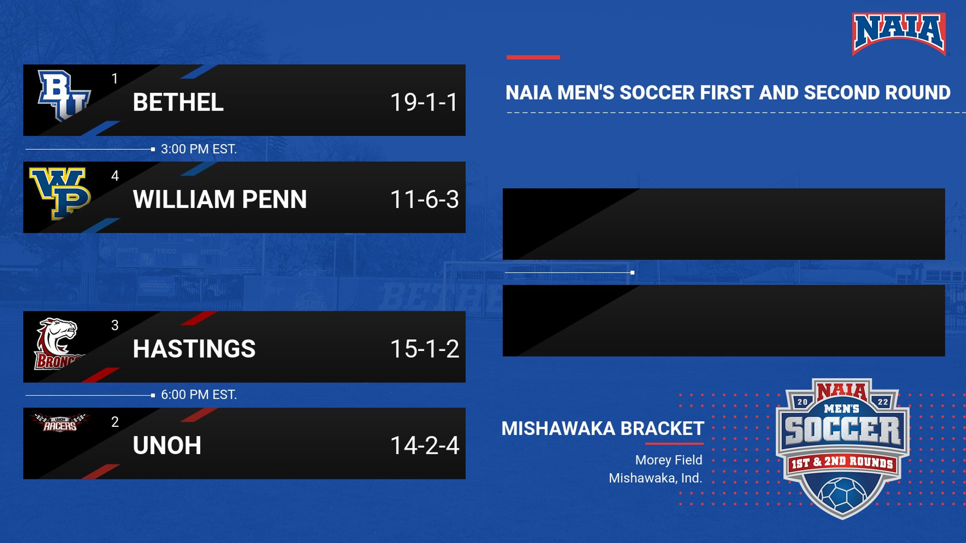 #6 Men's Soccer faces William Penn in NAIA Opening Round - Bethel ...