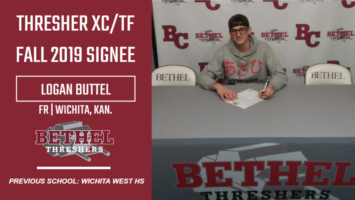 Bethel Men's Cross Country & Track signs Logan Buttel from Wichita