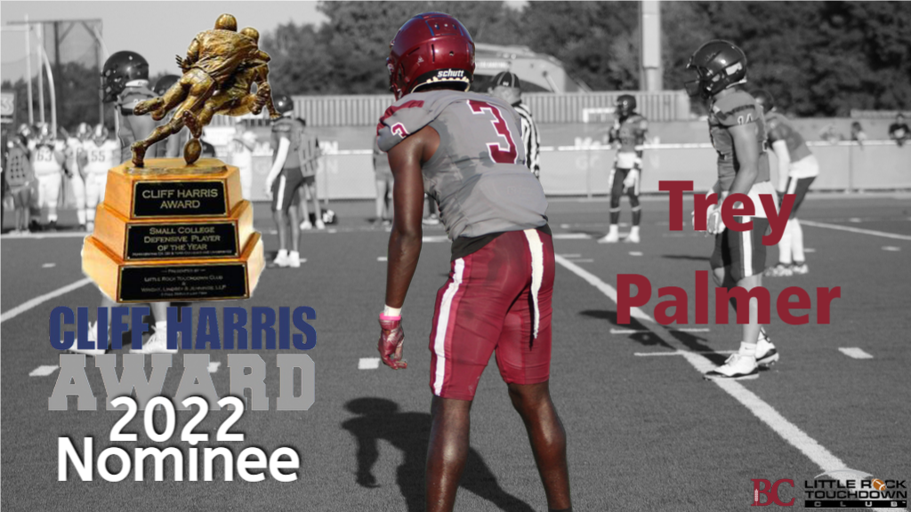 Trey Palmer named Cliff Harris Award Nominee by Little Rock Touchdown