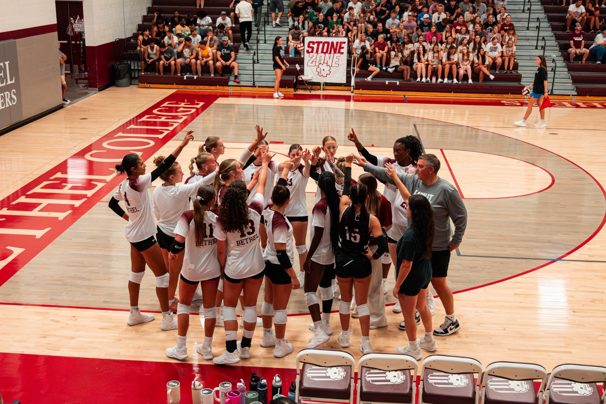 Volleyball Team Huddle