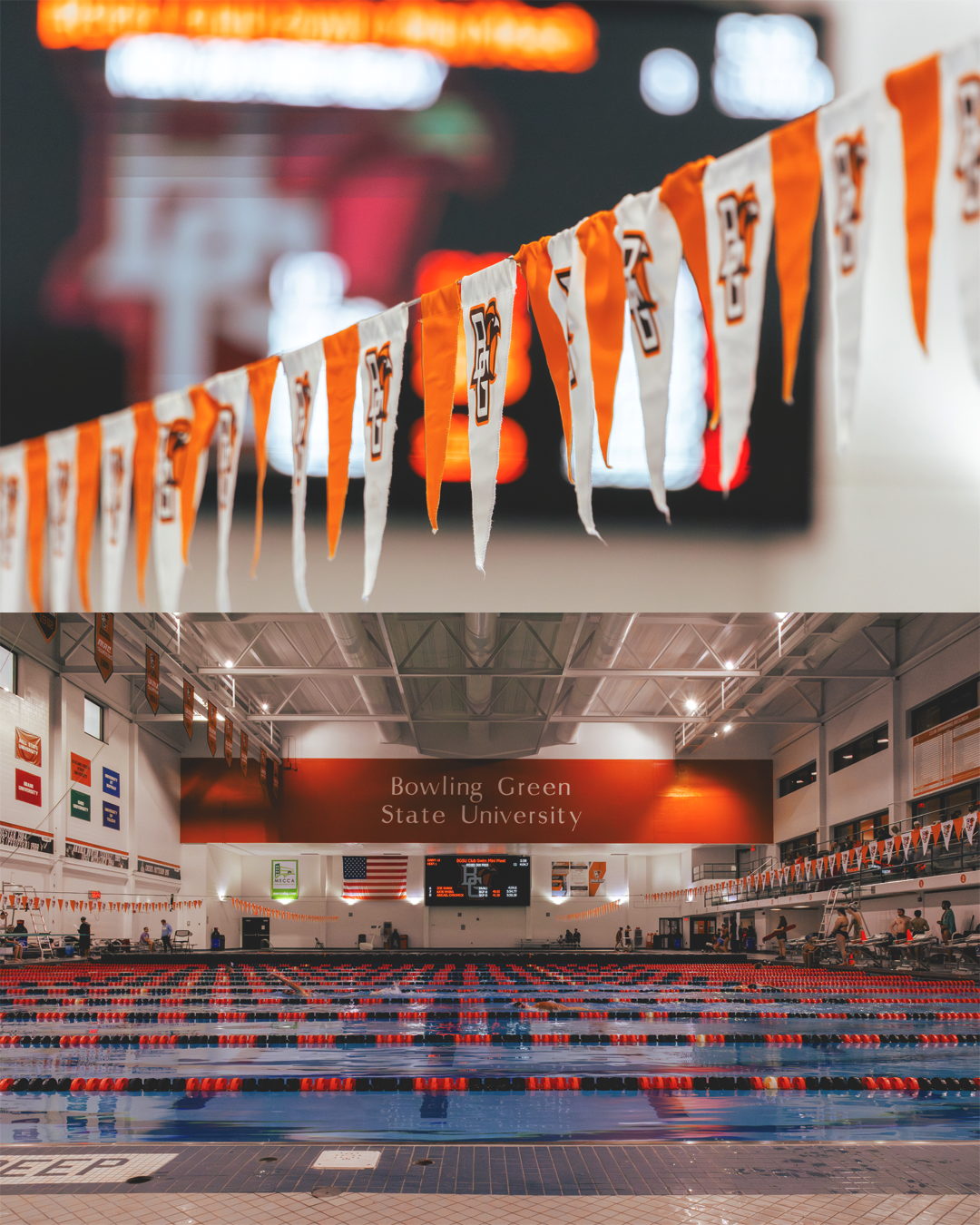 Flags and natatorium composite