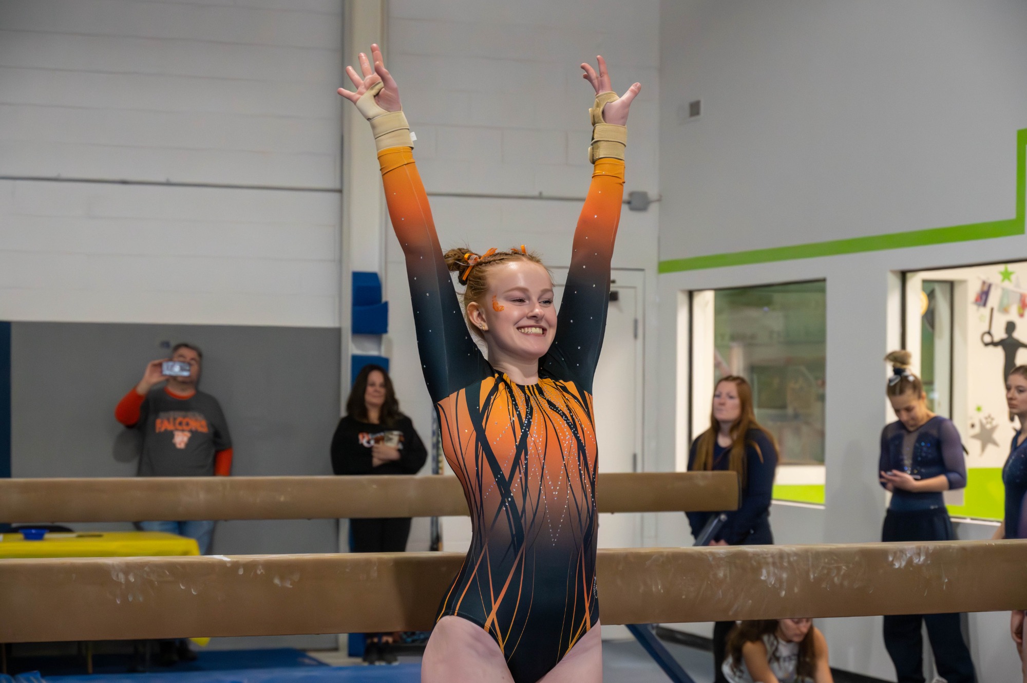 Club gymnastics travels to the Block M meet at the University of Michigan. 