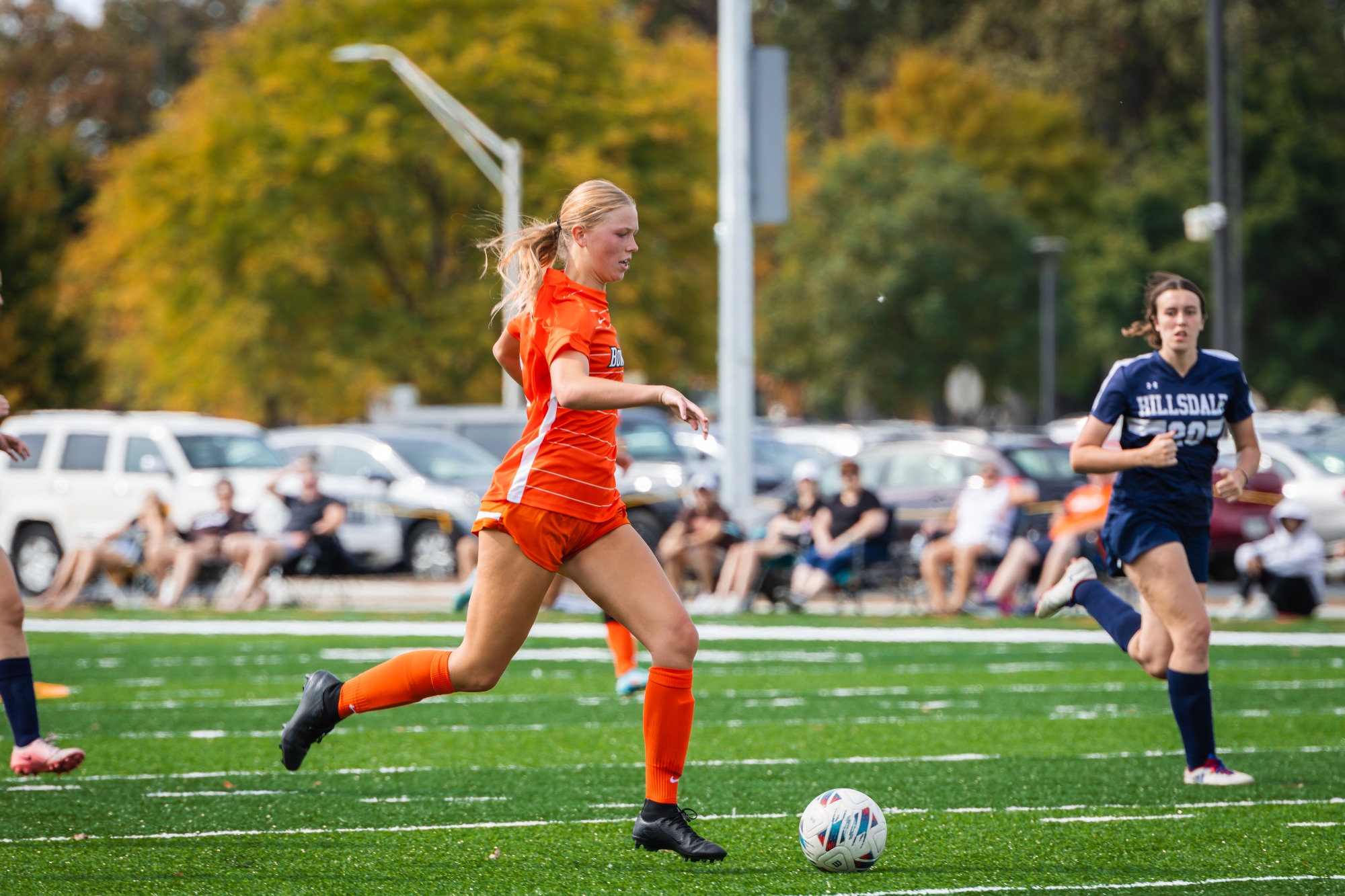 Player dribbling ball