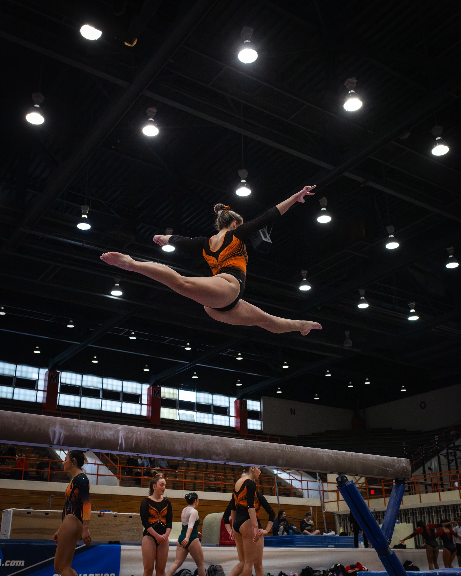 Gymnast Beam Routine