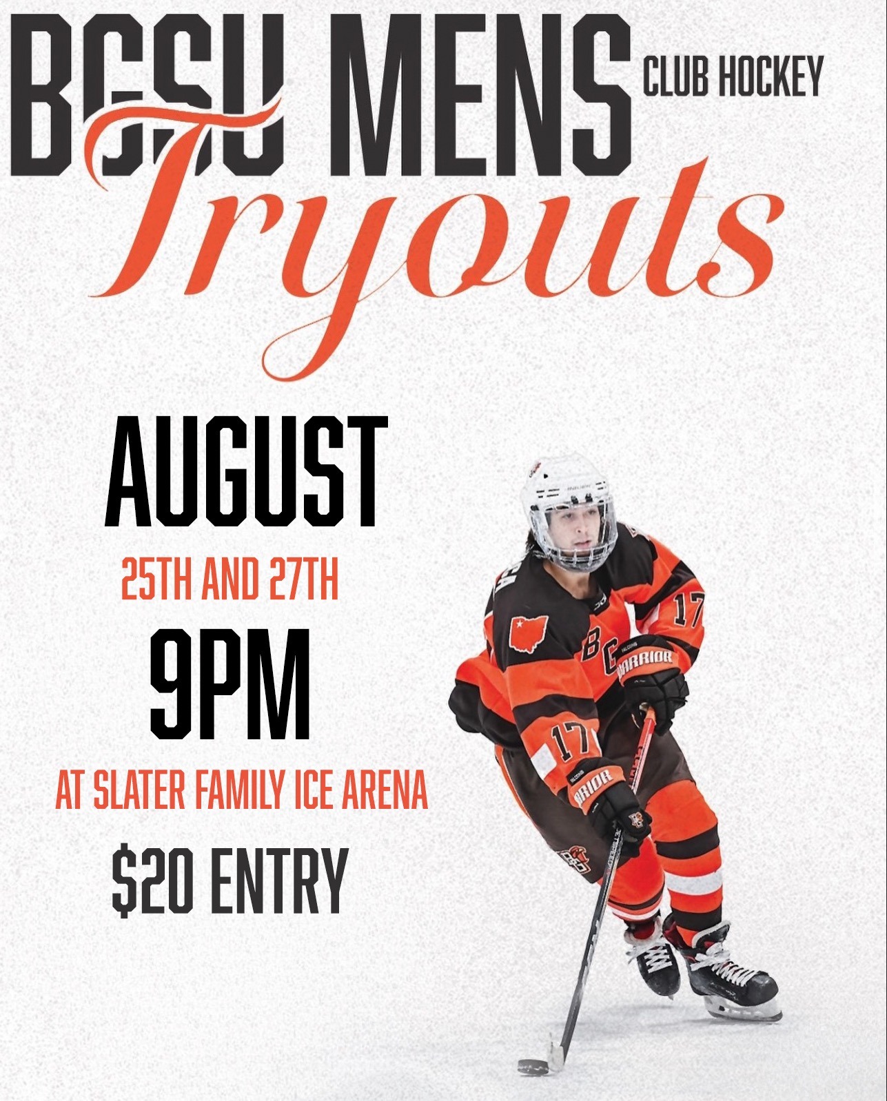 BGSU men's Hockey Tryouts '26-'27