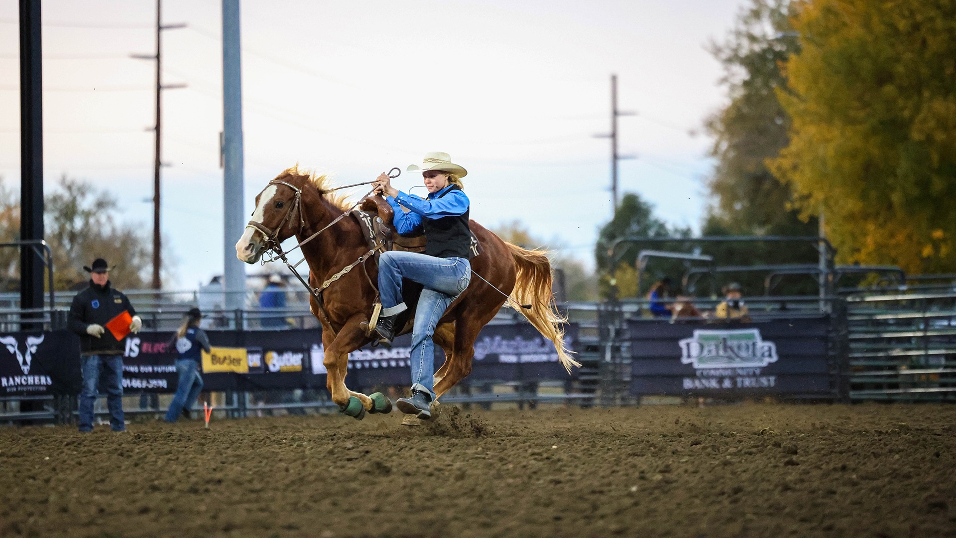 Haley Husted at the Mystics Stampede Rodeo