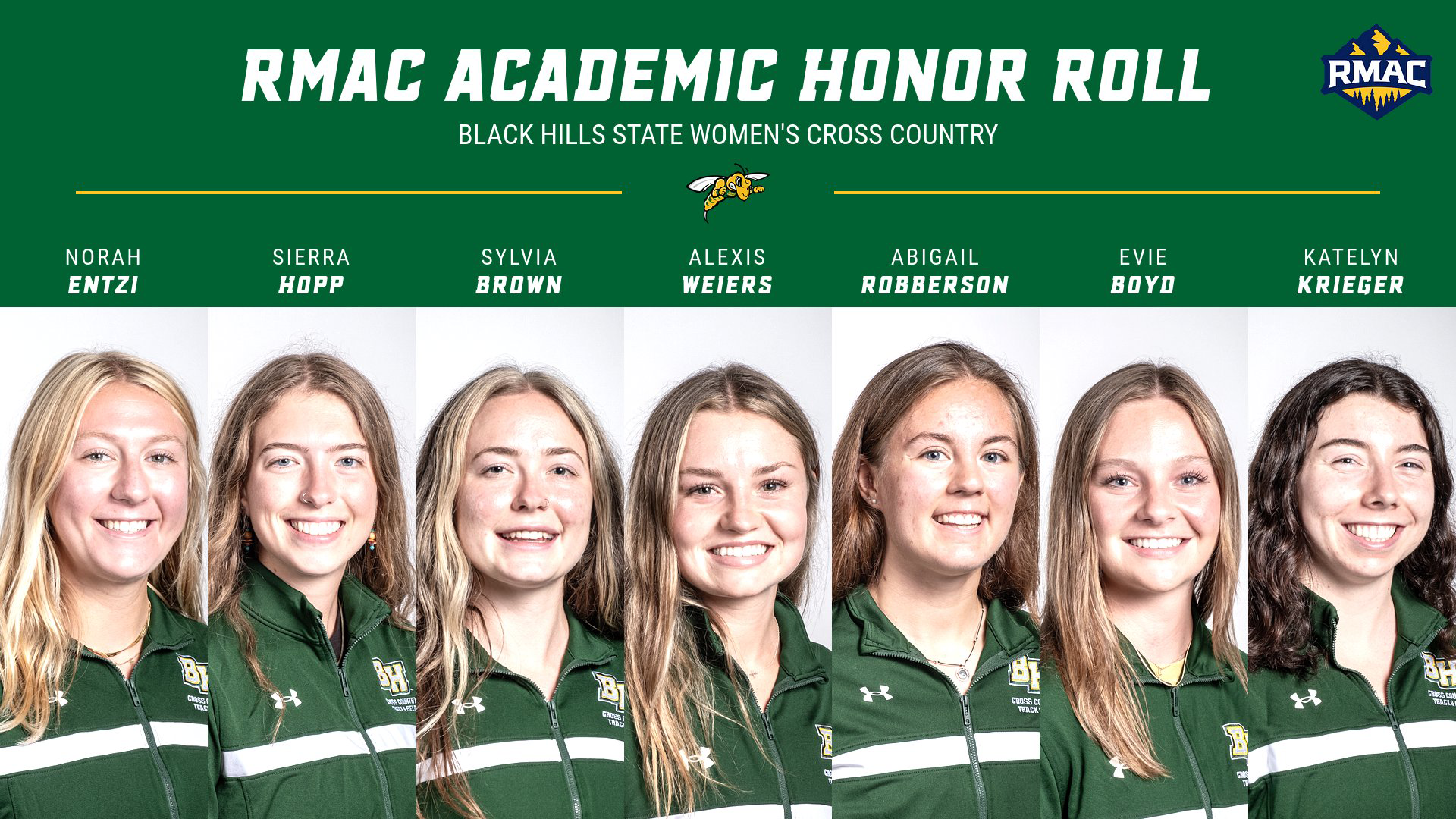 Women's Cross Country 2024 RMAC Academic Honor Roll
