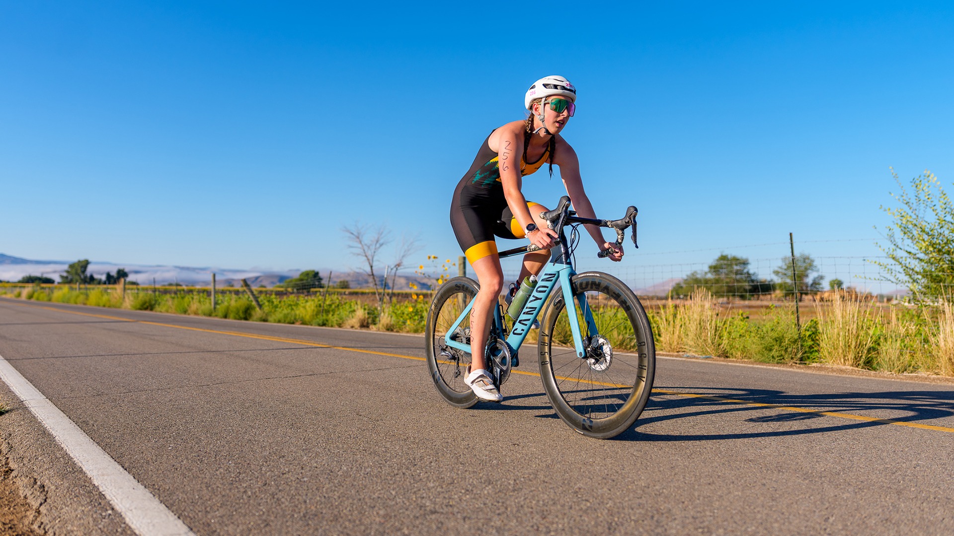 Sydney Campbell at the Desert's Edge Triathlon