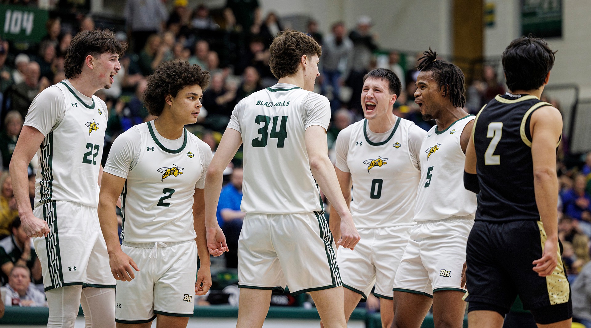 Jackson Seale, Jaeton Hackley, Jack Haggett, Cam Lowe, and Myles Johnson Celebration