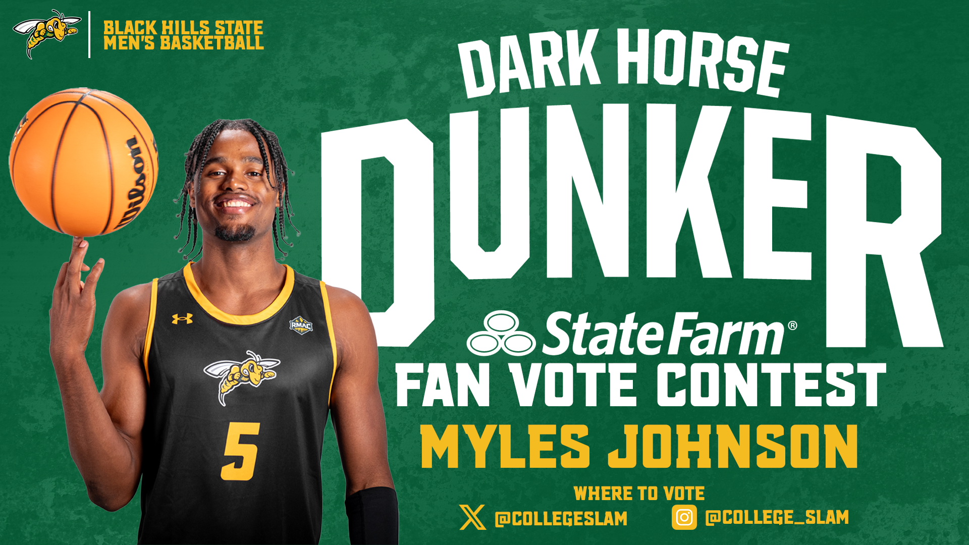 Myles Johnson - State Farm Dark Horse Dunker Fan Vote Contest Announcement