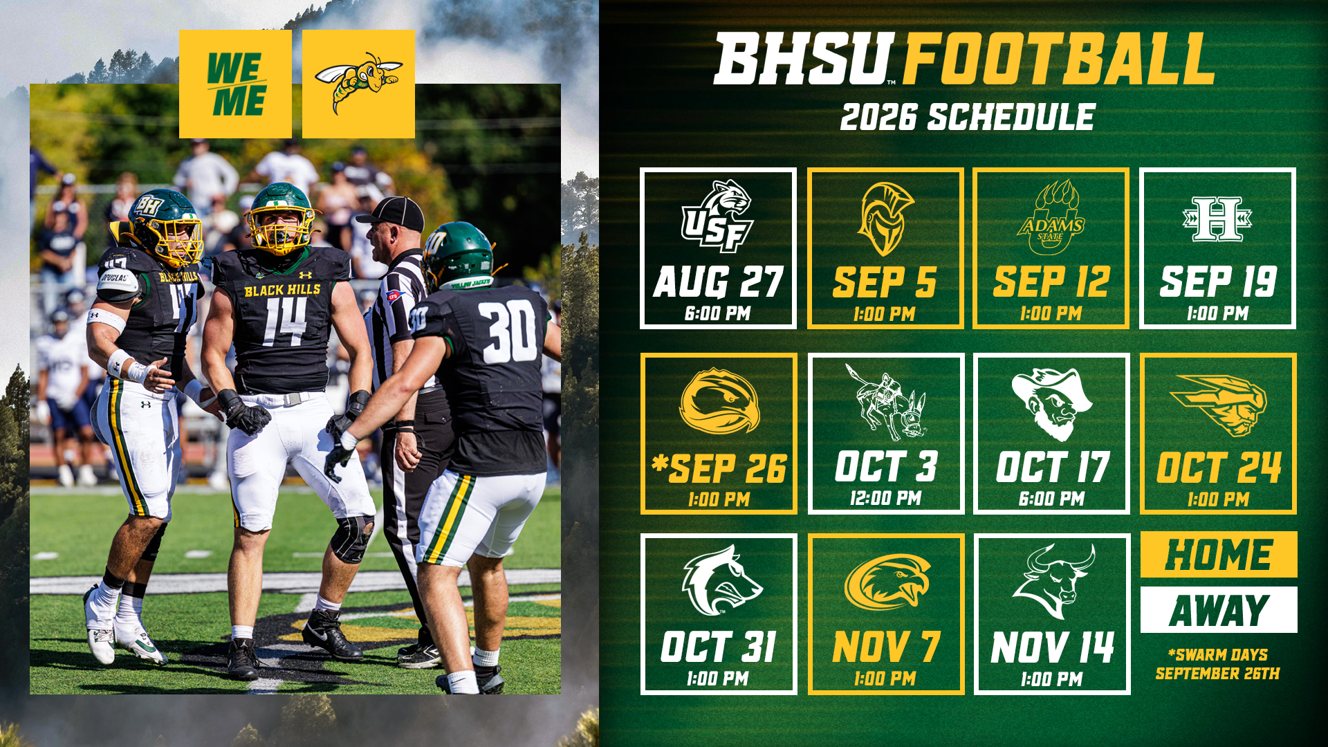 2026 Football Schedule Graphic