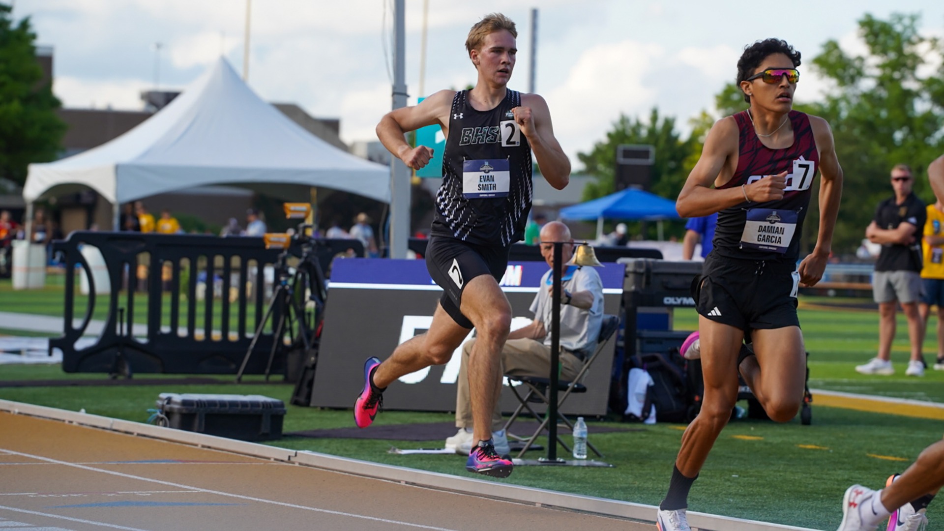 Evan Smith competes in the 800m run at the 2026 NCAA Division II Outdoor Track & Field Championships at Francis G. Welch Stadium in Emporia, Kansas, on Friday, May 22.
