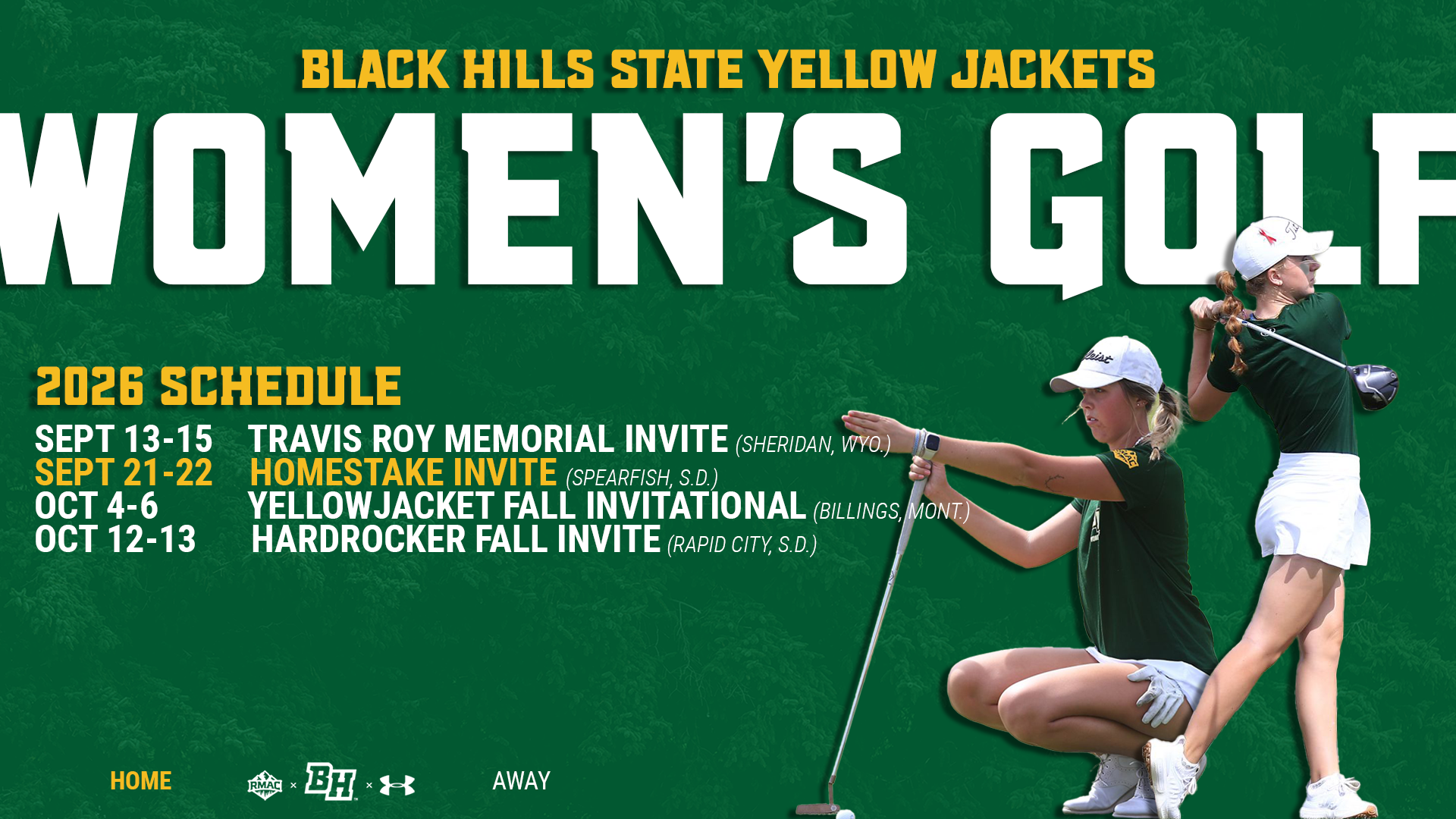 2026 Women's Golf Schedule