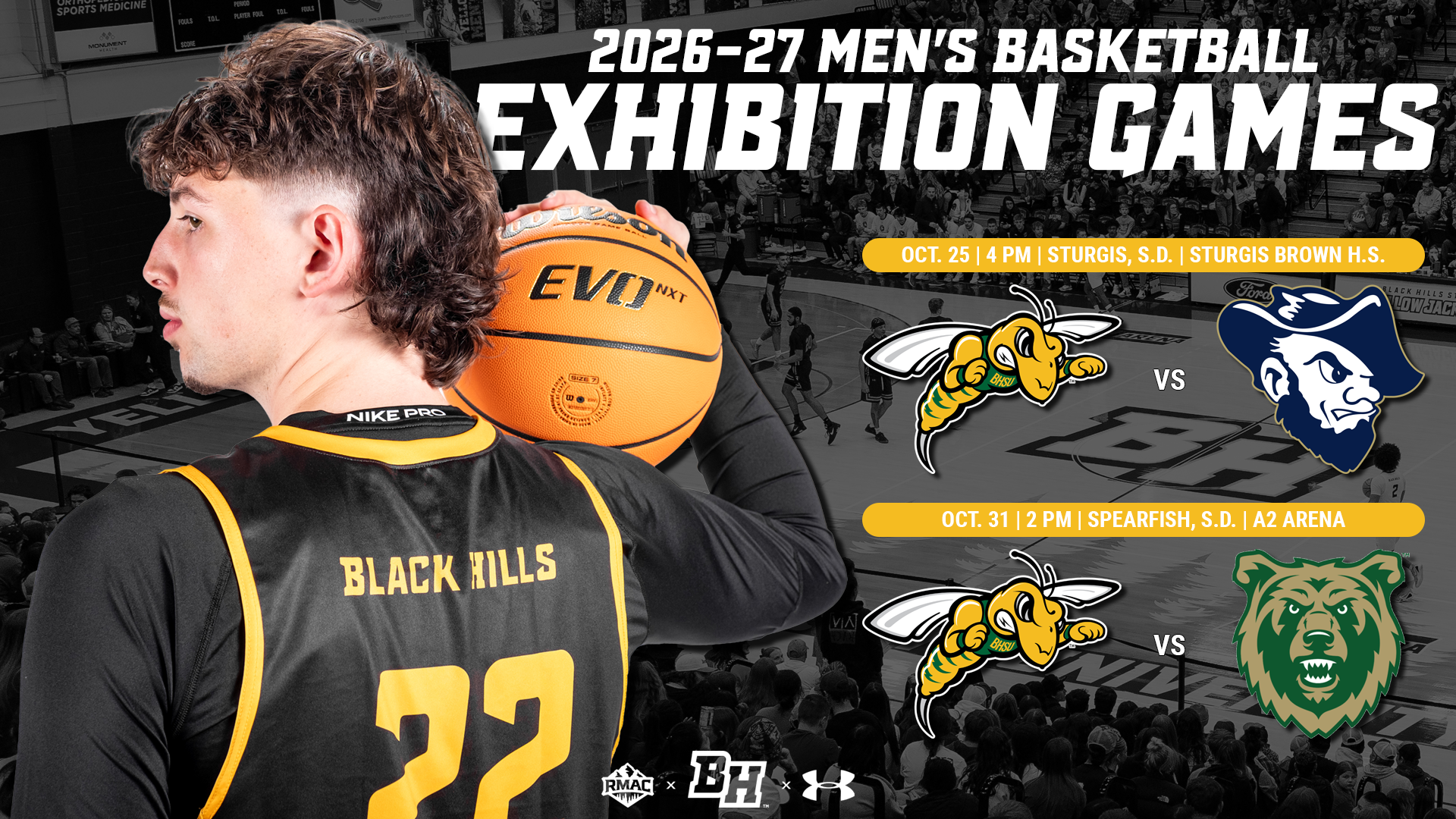 2026-27 Men's Basketball Exhibition Game Announcement Against South Dakota Mines and Rocky Mountain