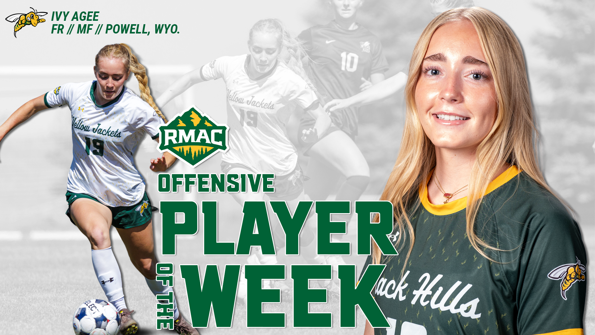 Ivy Agee RMAC Offensive Player of the Week Graphic (September 22, 2026)