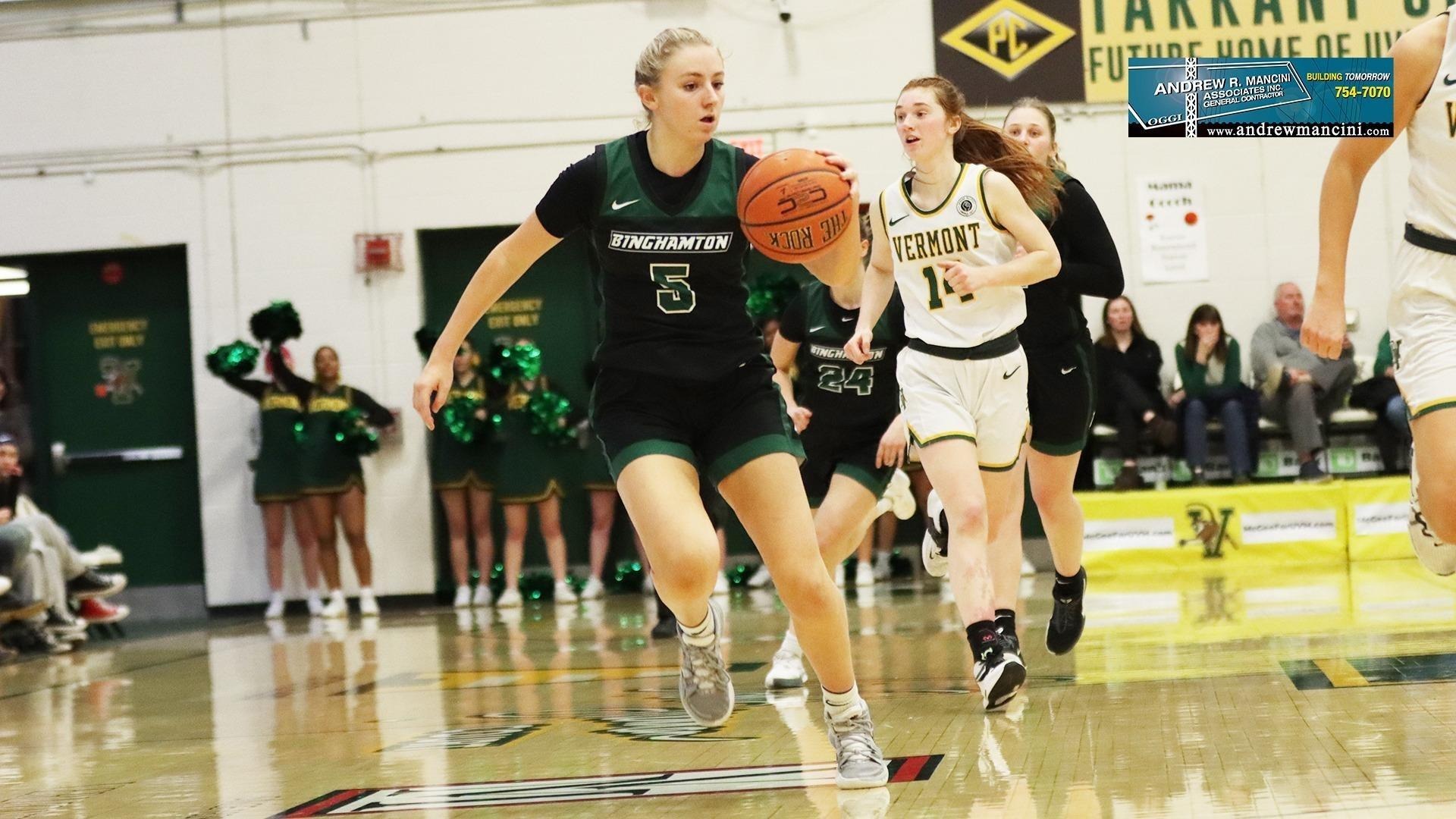 Women’s Basketball Drops 6356 Decision at Vermont Binghamton