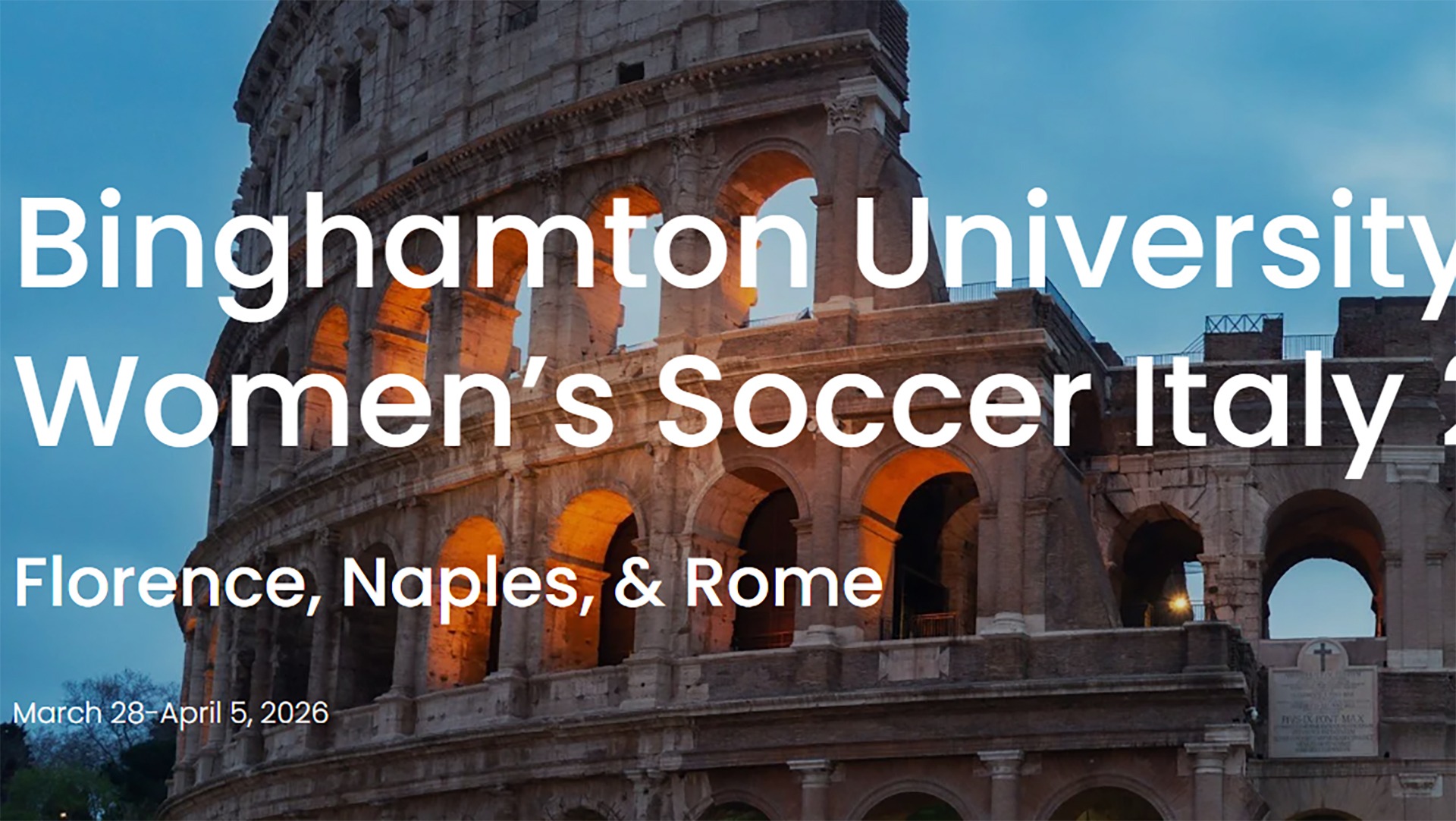 women's soccer Italy trip graphic