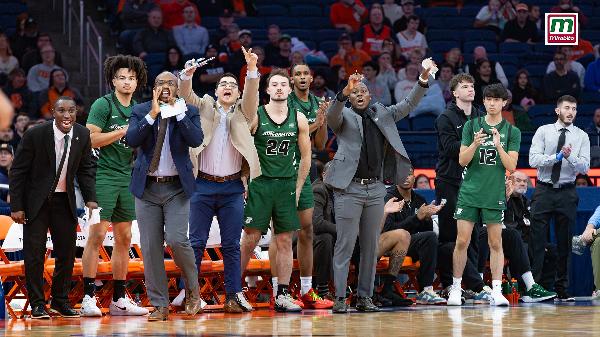 men's basketball bench at Syracuse
