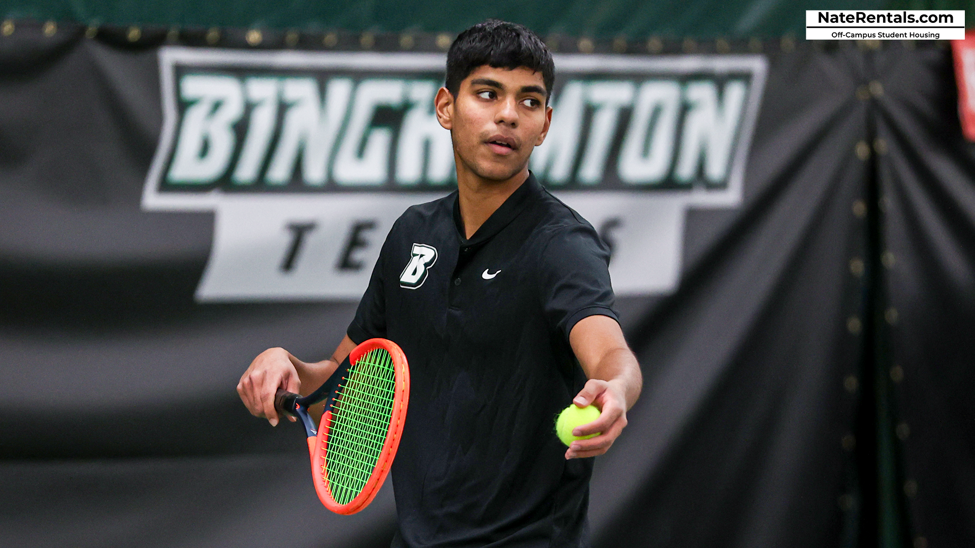Lotlikar about to serve vs SFU