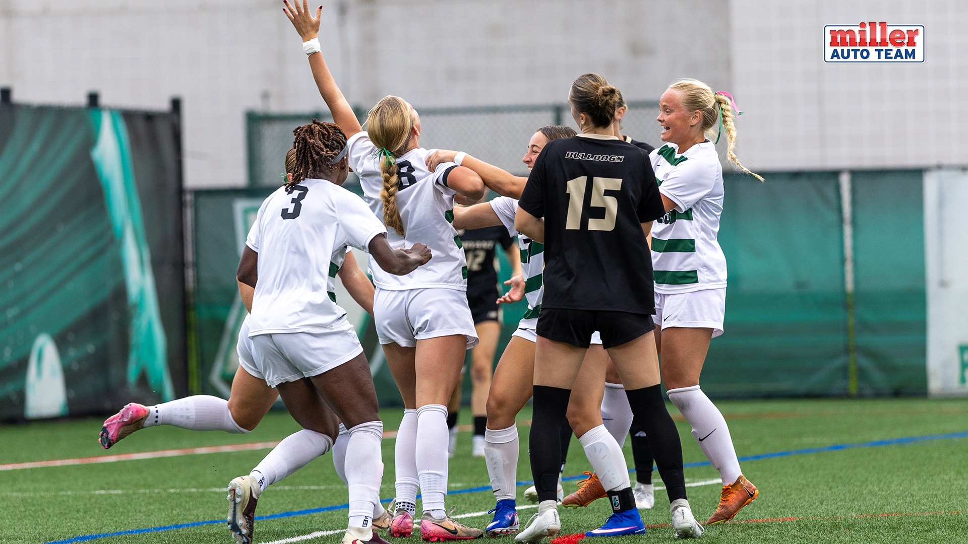 women's soccer celebration