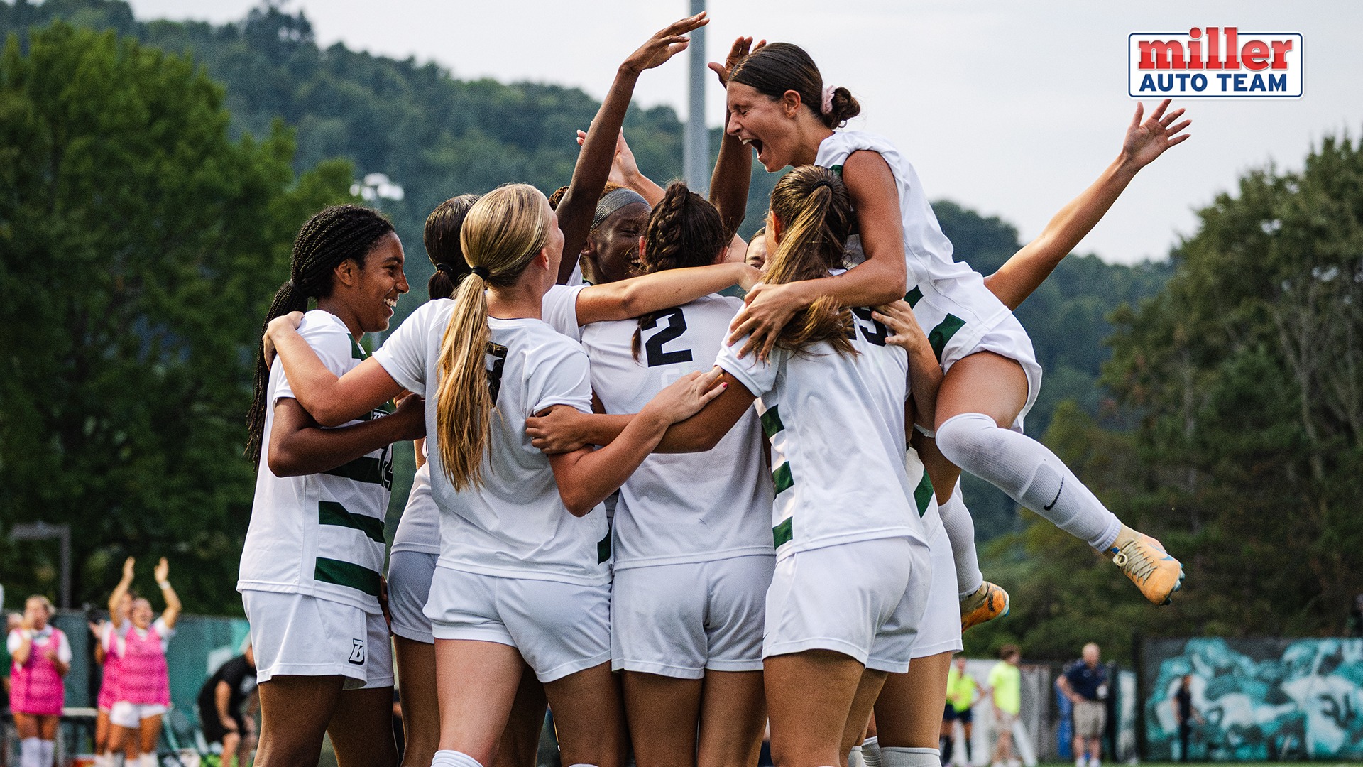 women's soccer celebration