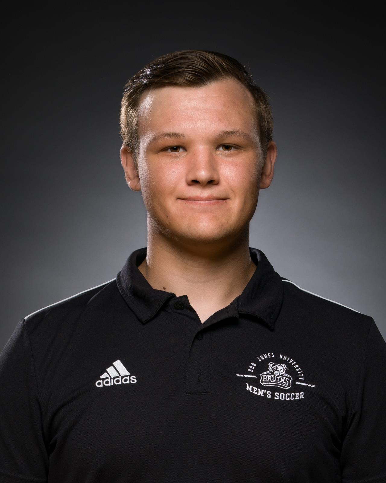 Bruins men's soccer roster image for Noah Kline, BJU, August 16, 2019 (David Ruiz)