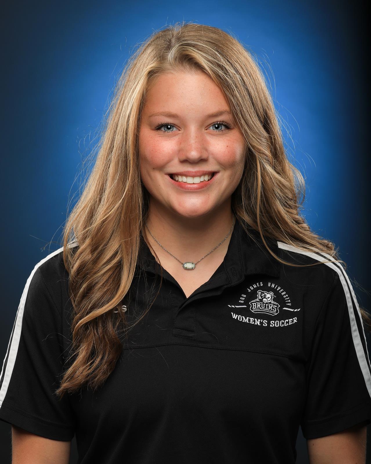 BJU Bruins Womens Soccer roster photo of Michaela Buckley, September 5, 2020. (Zenny Bayer)