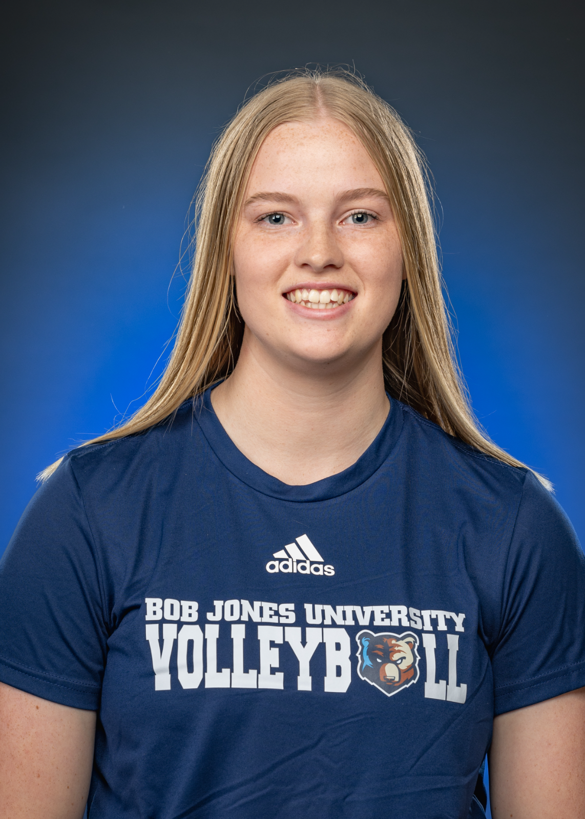Bethany Estell, roster photo for BJU Bruins WVB at Bob Jones University, Greenville, SC, August 16, 2023. (Anastasia Noonkesser)